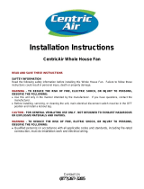 Centric Air 2.7A Operating instructions
