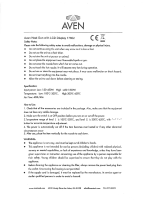 Aven 17602 User guide