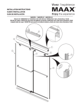 MAAX 135671-900-084-000 Aura Sliding Shower Door 43-47 x 71 in. 8 mm Installation guide