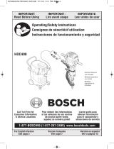 Bosch HDC400 Operating instructions