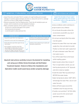 WAYDE KING WATER FILTRATION WK-WH-VOC-1054 Installation guide