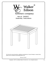 Walker Edison Furniture Company HDWSSTGW Operating instructions