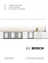 Bosch SHV88PZ53N Installation guide