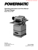 Powermatic 15HH Planer, 100 Year Limited Edition User manual