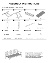 HomeSullivan 40E011SSOFABR Operating instructions