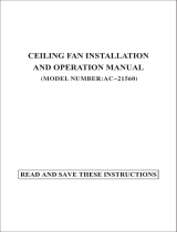 Designer's Choice Collection AC-21560 Operating instructions