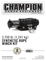 CHAMPION GLOBAL POWER EQUIPMENT Synthetic Rope Winch Kit User manual