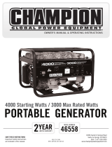Champion Power Equipment 46558 User manual