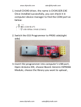 Dragino 2PCS USB to ESP-01 Adapter, ESP8266 Wireless WiFi Module Wi-Fi CH340G, UART PORG, 4.5-5.5V, 115200 Baud Rate User manual