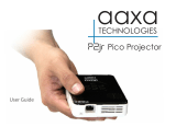 AAXA Technologies P2jr Pico Projector User manual