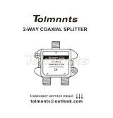Tolmnnts 2-Way Coaxial Cable Splitter 5-2500MHz,Work User manual