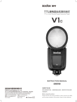 Godox V1-C Flash for Canon, 2.4G TTL Round Head Speedlight, 1/8000 HSS, 480 Full Power Shots, 1.5s Recycle Time, 2600mAh Battery, 10 Level LED Modeling Lamp, User manual