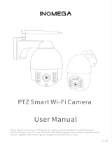 INQMEGA PTZ Camera Outdoor, 1080p Wireless Security IP Camera, Pan Tilt 4X Zoom, Two Way Audio, Color Night Vision, Waterproof Surveillance CCTV, Motion Detection Alarm, Support Max 128GB SD User manual