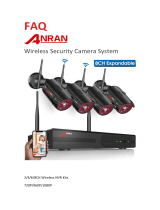 ANRANWireless Security Camera System Home Outdoor,4 Channel 1080P NVR 4Pcs 2.0MP HD WiFi Security Night Vision Video Waterproof Cameras