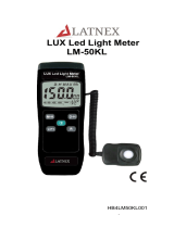 LATNEX Light Meter LM-50KL Measures Lux/Fc - LED/Fluorescent, Industrial, Household, and Photography - Calibration Certificate Included User manual