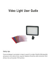 KONNWAN LED Video Light 160 for Digital DSLR Camera, Camcorder, High Brightness Lumen Value,Dimmable Switch User manual