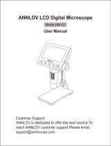 ANNLOV LCD Digital Microscope, 4.3 inch USB Microscope 500X or 1000X Magnification Coin Microscope Camera User manual