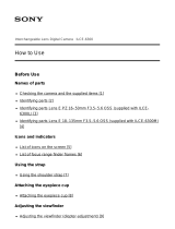 Sony ILCE6300M/B User manual