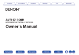 Denon AVR-X1600H User manual