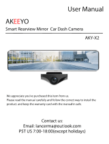 AKEEYO X2 Mirror Dash Cam for Cars 12" IPS Touch Screen FHD 1080P Front and Rear Dash Camera User manual