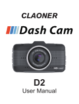 Claoner Dash Cam Car Camera Front and Rear FHD 1080P Dual Dash Cam Backup Car Camera User manual