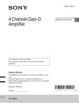 Sony XMS400D User manual