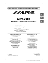 Alpine MRV-V500 User manual
