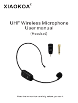 XIAOKOAWireless Microphone Headset, UHF Wireless Mic Headset and Handheld 2 in 1, 160 ft (50M) Range, Rechargeable for Voice Amplifier, Stage Speakers, Teacher, Tour Guides, Fitness Instructor