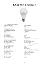 HaoDeng Smart LED WiFi Light, e27 a19 Edison Bulb -Timer & Sunrise & Sunset - Dimmable, Multicolor, Warm White - No Hub Required, Compatible User manual