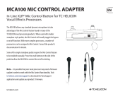 TC-Helicon MCA100 MIC CONTROL ADAPTER User guide