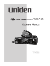 Uniden Bearcat 980 SSB User manual