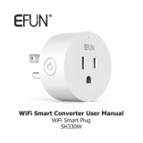 EFUNSH330W Wi-Fi Smart Plug Outlet,No Hub Required,Overload Protection,Fire Retardant Material,Space Saving,Compatible
