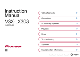 Pioneer VSX-LX303 User manual