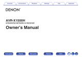 Denon AVRX1500 User manual