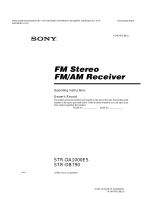 Sony STRDA1000ES User manual
