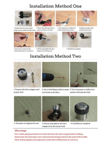 TPOHH Brushed Stainless Steel Cylindrical Floor Mount Door Stop, 1-3/4" Height Installation guide