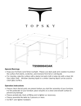 TOPSKY L-Shaped Desk Corner Computer Desk 55" x 55" Installation guide