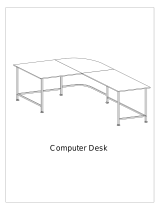 Lauraland L Shaped Desk 55", Corner Computer Desk, Laptop Study Table, Morden Workstation, Gaming Table, Oak Installation guide
