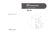 GreenForestVertical File Cabinet 3 Drawers for Home Office File Storage Under Desk Letter Size/A4 (White)