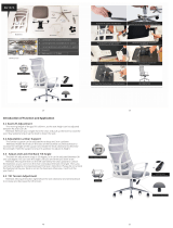 AllguestOffice Chair Home Computer Chair White High Back Armrest Ergonomic Adjustable Lumbar Support Mesh Nylon AG-876FH-W