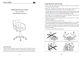 YaheetechModern Rolling White Desk Chair