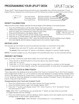 UPLIFT Desk - Advanced Keypad (White) User guide