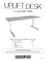 UPLIFT Desk- Whiteboard Desktop, Seated Height Side Table (White) Grommets (White) (48" x 30")