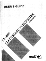 Brother SX-4000 User manual