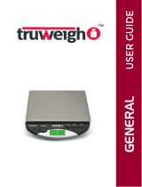 Truweigh - General Compact Bench Scale - 3000g x 0.1g - Black and Long Lasting Portable Grams Scale for Kitchen Scale, Food Scale and Postal Scale Use User manual