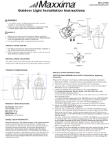 Maxxima LED Outdoor Wall Light, Black Installation guide