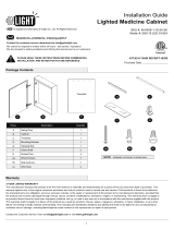 GetInLightLED Wall Mounted Lighted Bathroom Medicine Cabinet, Touch Sensor Dimming Switch, 3000K(Soft White), ETL Listed, Damp Location Rated, IN-0408-1-18-24-3K