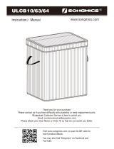 SONGMICS Bamboo Laundry Hamper, 100L Foldable Storage Basket, Dirty Clothes Bin Box Installation guide