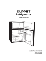KUPPET Retro Mini Refrigerator 2-Door Compact Refrigerator for Dorm, Garage, Camper, Basement or Office, 3.2 Cu.Ft (Red) User manual