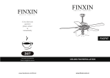 FINXIN Indoor Ceiling Fan Light Fixtures - FXCF07 (2018 New Design) Vintage New Bronze Remote LED 52 Ceiling Fans For Bedroom,Living Room,Dining Room Including Motor,5-Light,5-Blades,Switch User manual